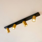 Plafonnier multi spots pivotants GU10 noir et doré - Lewis|Plafonnier|Kosilum