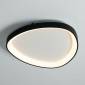 Plafonnier design ovale cercle noir LED 42 cm - Mesiano|Plafonnier|Kosilum
