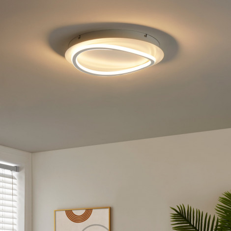 Plafonnier rond blanc boucle LED futuriste - Maori|Plafonnier|Kosilum Plafonnier rond blanc boucle LED futuriste - Maori|Plafonnier|Kosilum