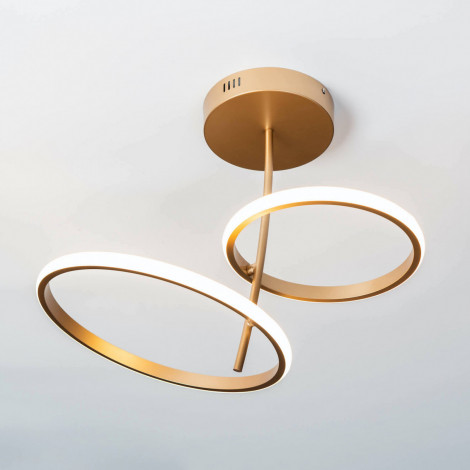 Plafonnier LED double anneau doré - Bellagio|Plafonnier|Kosilum Plafonnier LED double anneau doré - Bellagio|Plafonnier|Kosilum