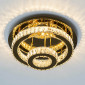 Plafonnier doré led cristal 2 cercles design - Diez|Plafonnier|Kosilum