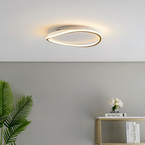 Plafonnier rond design bordure dorée - Sydal|Plafonnier|Kosilum