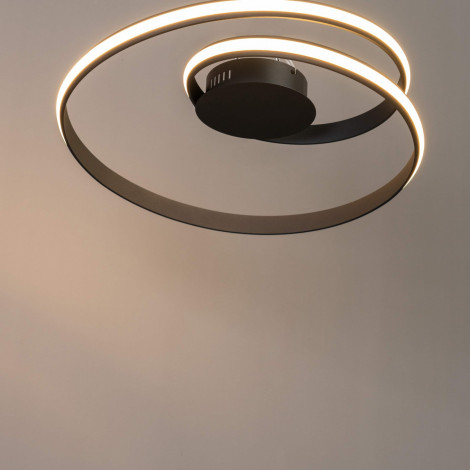 Plafonnier LED design double nœud noir - Keane|Plafonnier|Kosilum Plafonnier LED design double nœud noir - Keane|Plafonnier|Kosilum