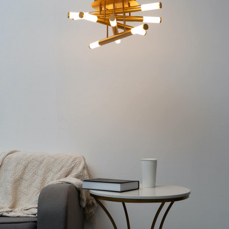 Plafonnier LED doré à barres entrecroisées - Barletta|Plafonnier|Kosilum Plafonnier LED doré à barres entrecroisées - Barletta|Plafonnier|Kosilum