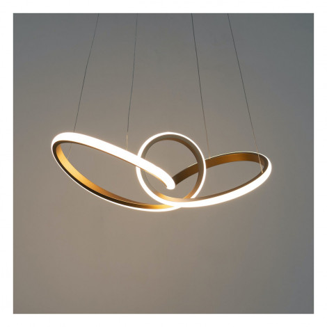 Suspension LED dorée boucle infini - Marsala|Lustre|Kosilum Suspension LED dorée boucle infini - Marsala|Lustre|Kosilum