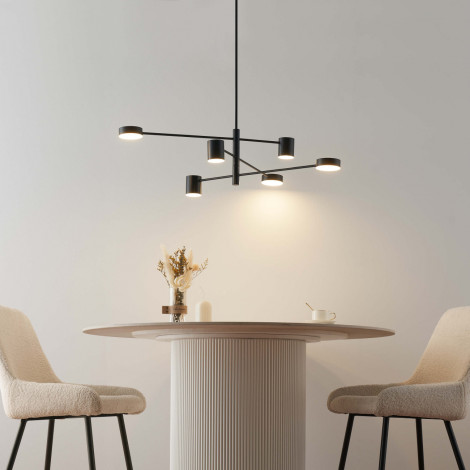 Suspension industrielle 6 spots LED - Forenza|Lustre|Kosilum Suspension industrielle 6 spots LED - Forenza|Lustre|Kosilum