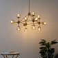 Grande suspension dorée à 12 sphères - Carolyn|Lustre|Kosilum Grande suspension dorée à 12 sphères - Carolyn|Lustre|Kosilum