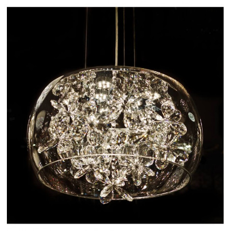 Suspension LED en verre et cristal - Juno|Lustre|Kosilum Suspension LED en verre et cristal - Juno|Lustre|Kosilum