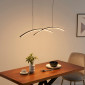 Grande suspension noire double arc LED dimmable - Corleto|Lustre|Kosilum
