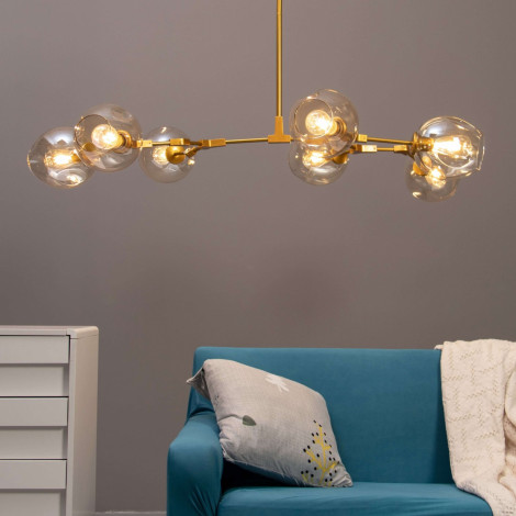 Lustre suspension dorée style floral 7 boules - Ofélia|Lustre|Kosilum Lustre suspension dorée style floral 7 boules - Ofélia|Lustre|Kosilum