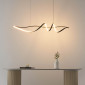 Grande suspension spirale noire 120 cm de long - Lybella|Lustre|Kosilum