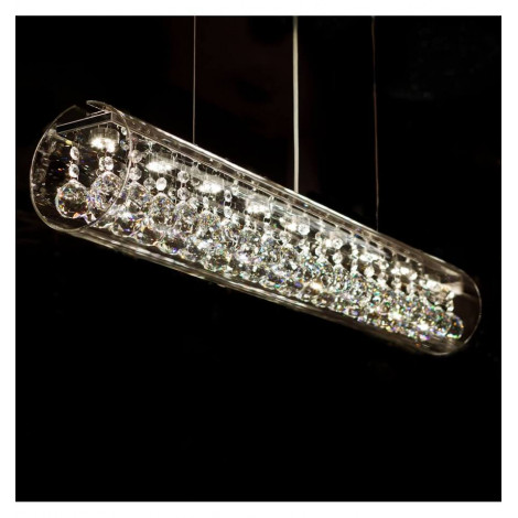 Grande suspension verre cylindrique design LED 27W - Ino|Lustre|Kosilum Grande suspension verre cylindrique design LED 27W - Ino|Lustre|Kosilum