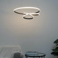 Suspension circulaire noire triple boucle LED - Keane|Lustre|Kosilum Suspension circulaire noire triple boucle LED - Keane|Lustre|Kosilum