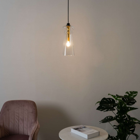 Suspension design torche en verre - Vantaa|Lustre|Kosilum Suspension design torche en verre - Vantaa|Lustre|Kosilum