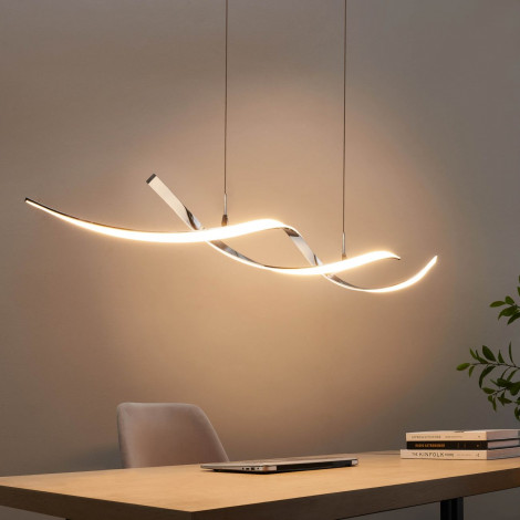Suspension LED double barres ondulées 110 cm - Galba|Lustre|Kosilum Suspension LED double barres ondulées 110 cm - Galba|Lustre|Kosilum