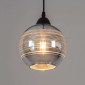 Suspension ronde abat-jour verre et chrome - Metropolis|Suspensions|Kosilum