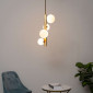 Suspension moderne laiton et verre blanc - Oromia|Suspensions|Kosilum Suspension moderne laiton et verre blanc - Oromia|Suspensions|Kosilum