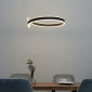 Suspension design anneau spiral noir LED - Brazan|Suspensions|Kosilum
