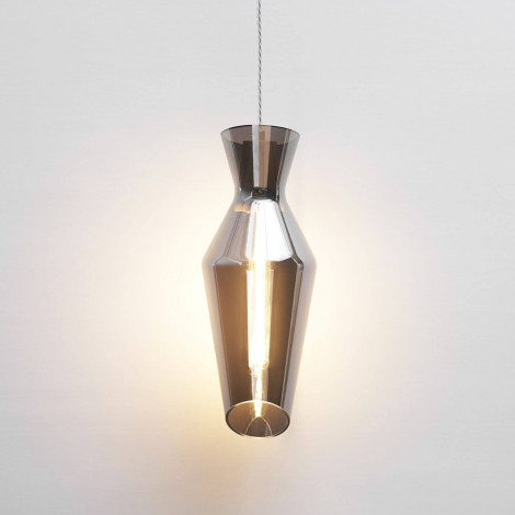 Suspension en verre fumé style loft - Pozzino|Suspensions|Kosilum