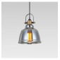 Lampe suspendue industrielle verre fumé - Linz|Suspensions|Kosilum Lampe suspendue industrielle verre fumé - Linz|Suspensions|Kosilum