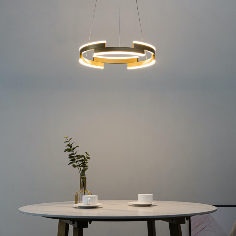 Suspension élégante LED anneau doré - Ola|Suspensions|Kosilum