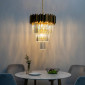 Grand lustre prestige à pampilles en cascade - Francesca|Suspensions|Kosilum