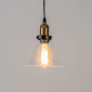Suspension conique verre transparent et bronze - Dallas|Suspensions|Kosilum