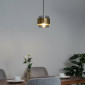 Suspension design en verre fumé et métal doré - Amesti|Suspensions|Kosilum