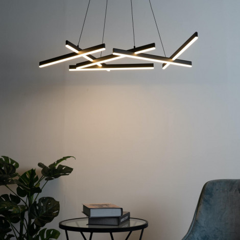 Suspension LED design à barres entrecroisées - Taranto|Suspensions|Kosilum Suspension LED design à barres entrecroisées - Taranto|Suspensions|Kosilum