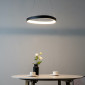 Suspension minimaliste noire LED lumière chaude - Mesiano|Suspensions|Kosilum