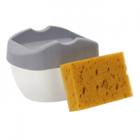 Distributeur de Savon "Porte Éponge" 14cm Gris|Equipement de Cuisine|Paris Prix