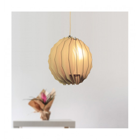 Suspension crantée sphérique en bois - Lhasa|Suspensions|Kosilum Suspension crantée sphérique en bois - Lhasa|Suspensions|Kosilum