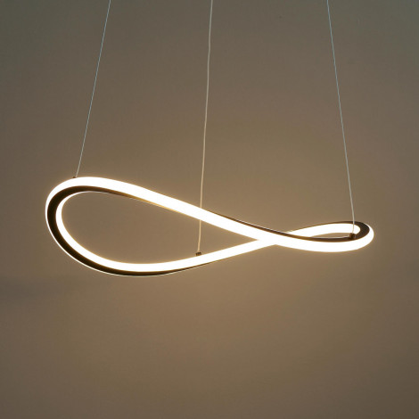 Suspension LED anneau vague noire - Braga|Suspensions|Kosilum