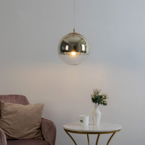 Suspension Globe verre doré - 30 cm|Suspensions|Kosilum Suspension Globe verre doré - 30 cm|Suspensions|Kosilum