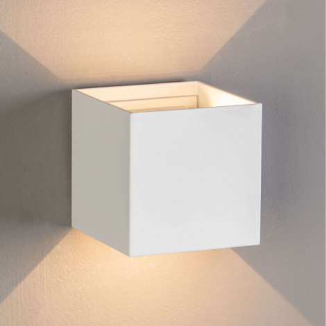 Applique LED design extérieur - blanc - angle ajustable - Cubic|Appliques murales|Kosilum Applique LED design extérieur - blanc - angle ajustable - Cubic|Appliques murales|Kosilum