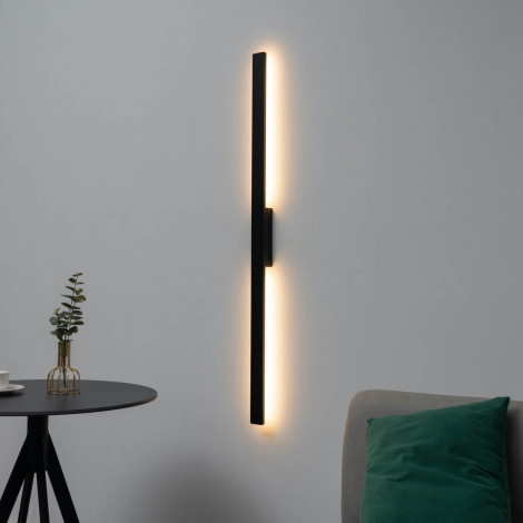 Applique ultra design minimaliste noire LED extérieur - Sambai|Appliques murales|Kosilum
