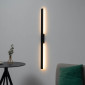 Applique ultra design minimaliste noire LED extérieur - Sambai|Appliques murales|Kosilum