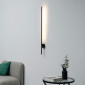 Applique longiligne noire lumière indirecte LED - Mandal|Appliques murales|Kosilum