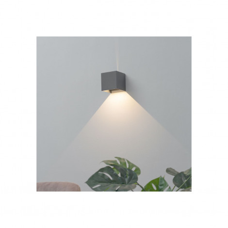 Applique LED gris compatible avec variateur - angle ajustable IP54 - Cubic|Appliques murales|Kosilum Applique LED gris compatible avec variateur - angle ajustable IP54 - Cubic|Appliques murales|Kosilum