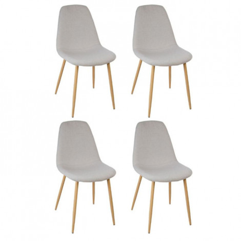 Lot de 4 Chaises Design "Roka" 85cm Gris Clair|Chaise|Paris Prix