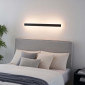 Longue applique noire 103 cm en aluminium IP54 - Mattea|Appliques murales|Kosilum