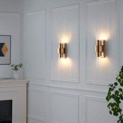 Applique chic en verre et métal doré - Denia|Appliques murales|Kosilum