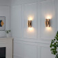 Applique chic en verre et métal doré - Denia|Appliques murales|Kosilum