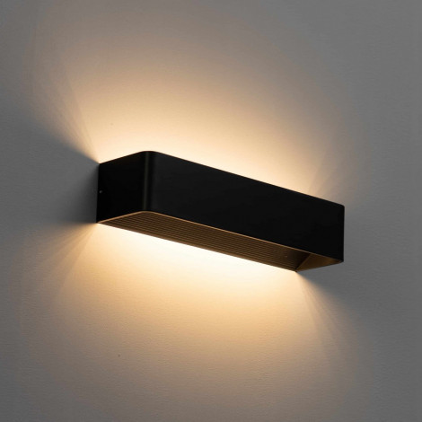 Applique murale LED 12W compatible avec variateur - noire 37 cm - Quadra|Appliques murales|Kosilum Applique murale LED 12W compatible avec variateur - noire 37 cm - Quadra|Appliques murales|Kosilum