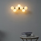 Grande applique dorée expressive avec verres blancs - Ambrosia|Appliques murales|Kosilum
