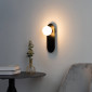 Applique minimaliste noire à verre blanc - Mattina|Appliques murales|Kosilum Applique minimaliste noire à verre blanc - Mattina|Appliques murales|Kosilum