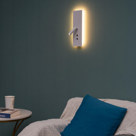 Applique liseuse LED double interrupteur et recharge USB - Hasta|Appliques murales|Kosilum Applique liseuse LED double interrupteur et recharge USB - Hasta|Appliques murales|Kosilum
