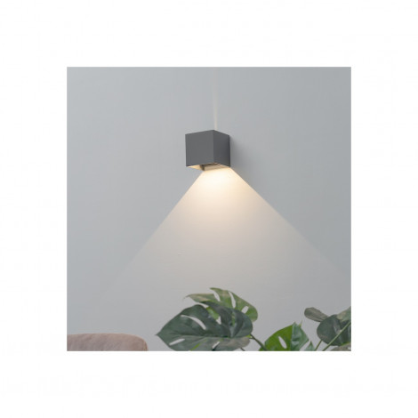 Applique murale LED - gris - angle ajustable IP54 - Cubic|Appliques murales|Kosilum