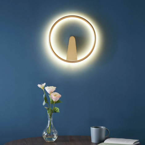 Applique minimaliste cercle LED doré - Scott|Appliques murales|Kosilum