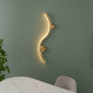 Applique LED design longue vague double support laiton - Curva|Appliques murales|Kosilum Applique LED design longue vague double support laiton - Curva|Appliques murales|Kosilum